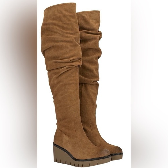 VINTAGE FOUNDRY CO.Maisie Thigh High, Almond Toe Boots, Size 7 - Picture 3 of 10